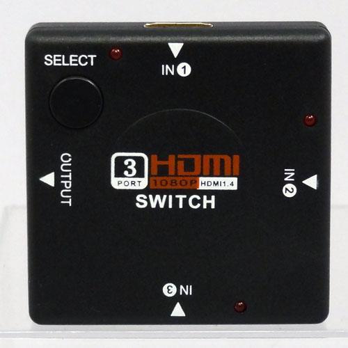 ◆送料無料◆ ジャンク品 ポート切替器 3ポート セレクター HDMIミニスイッチ 切替器 1080p 電源不要 HDMI 互換品_画像1