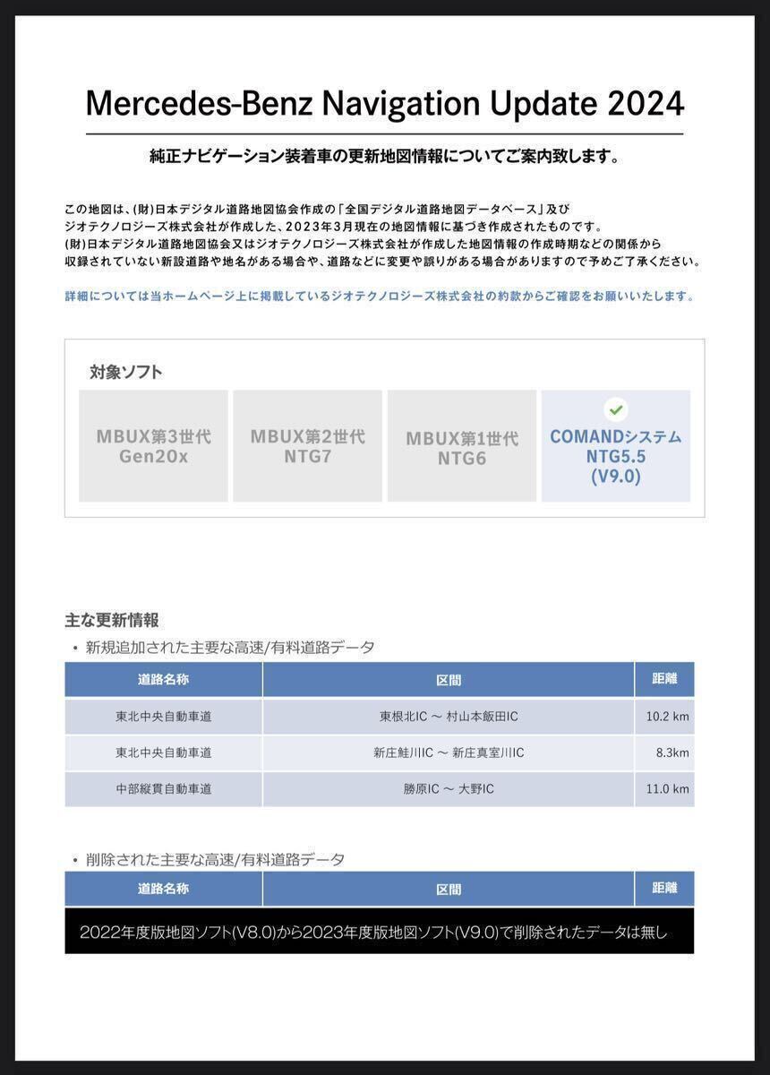 ★SanDisk製高耐久microSD版★メルセデスベンツ 純正ナビ更新地図2023年 NTG5.5 W205 W213 C257 W222 V222 C217 R217 W463A C190 R190 X290_最新2023年発売(2023年3月現在データ収録)