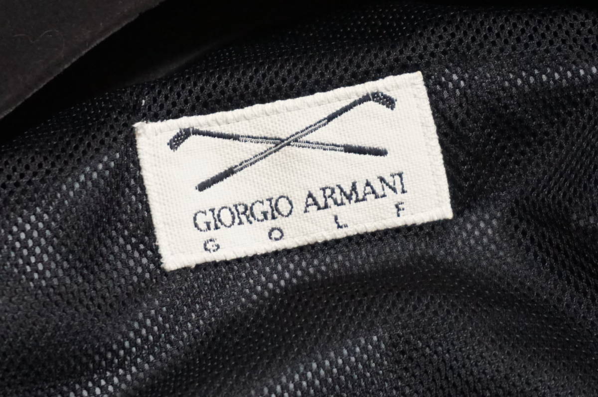 11260/ アルマーニ ゴルフ Giorgio Armani GOLF『 スポーティ・エレガンスを纏う 』 GAビックロゴ スイングトップ 収納フード付 ブルゾン_画像8