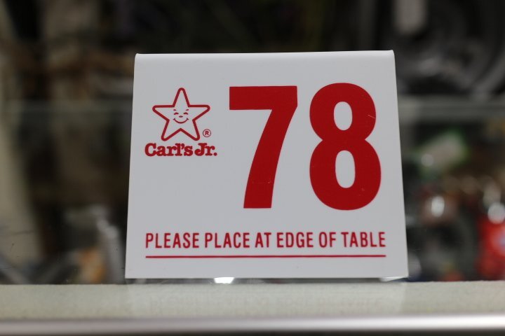 カールスジュニア 番号札 Carl's Jr. Table Tent Number [78] テーブルテントナンバー ローライダー インパラ USDM LOWRIDER IMPALA_画像3