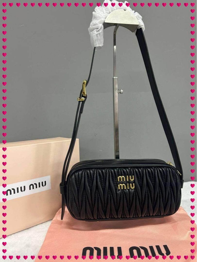 ★極美品★MIUMIU ブラック 2way ショルダーバック ミュウミュウ #6245065の画像1