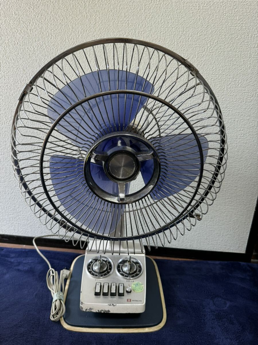  Hitachi HITACHI electric fan D-626 AC 30CM desk fan Showa Retro operation goods present condition goods 