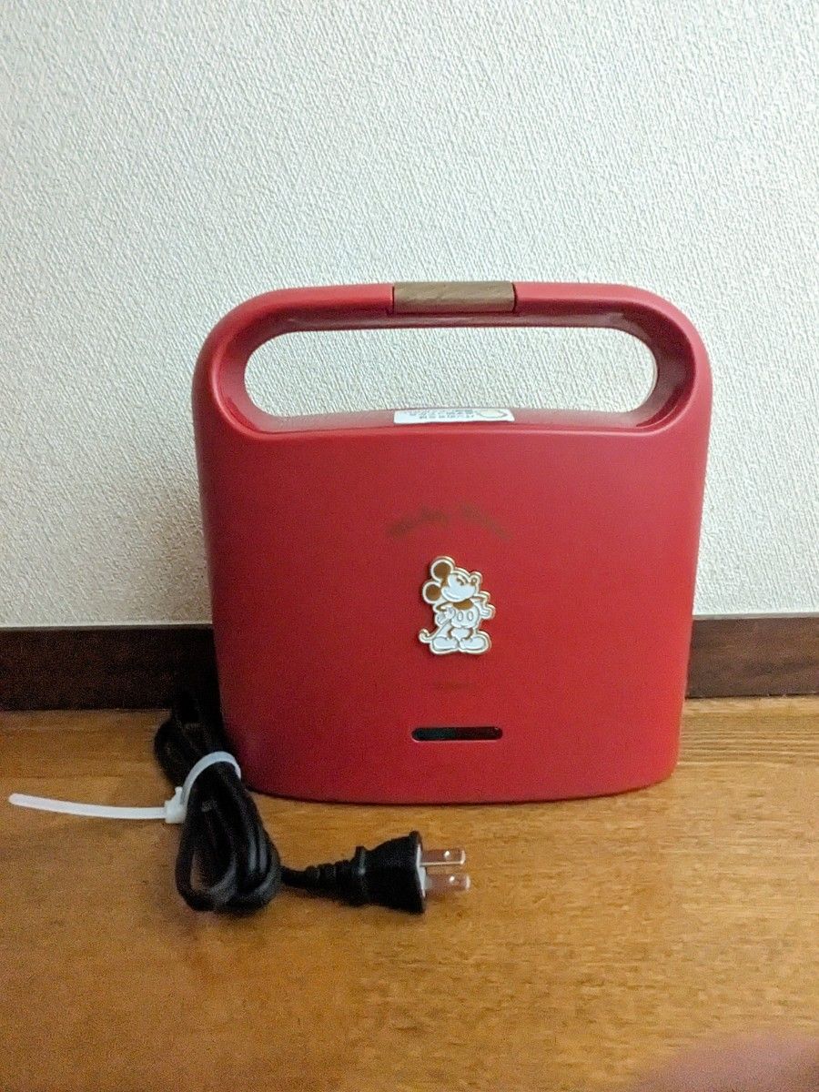 ミッキーマウス ホットサンドメーカー(レッド) ディズニー　TSH-701D　箱付き