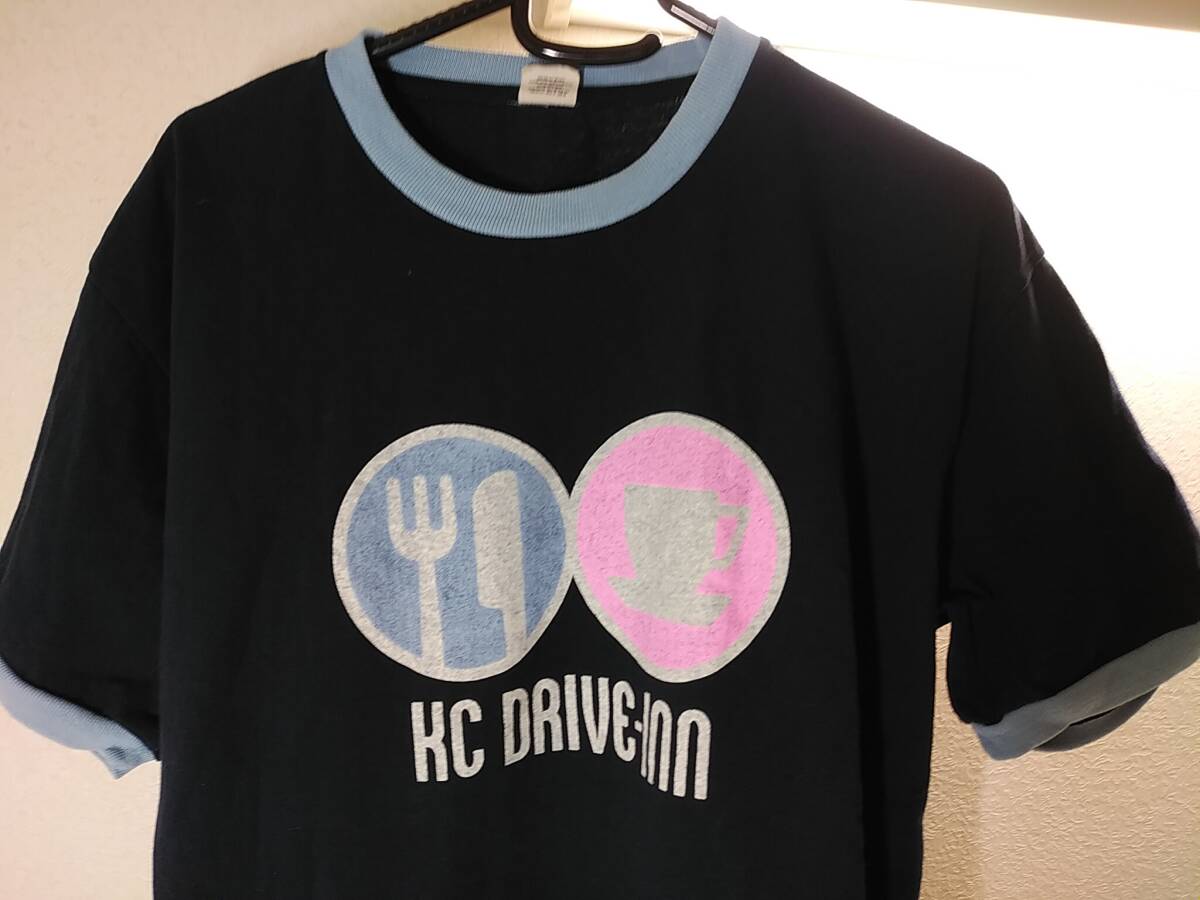 試着程度★バックドロップ購入★Tシャツ★紺　Lサイズ_画像1