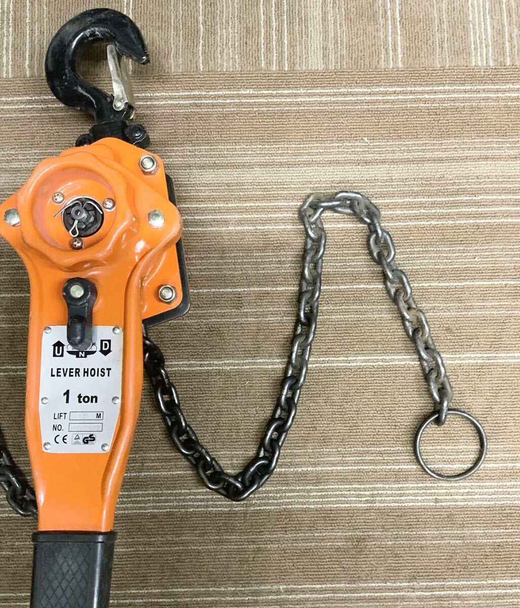  used tool!UND LEVER HOIST lever hoist 1t(1000kg)/553 manually operated load up chain block lever block Gotcha 