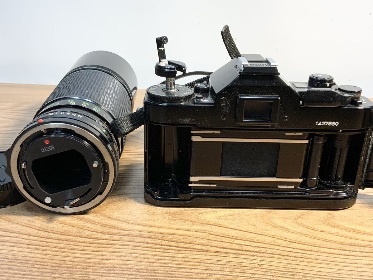 ジャンク品 Canon A-1 一眼レフ フィルムカメラ ボディ レンズ セット59mm1:1.4 100-200mm1:5.6キャノン フィルムカメラ/566_画像5