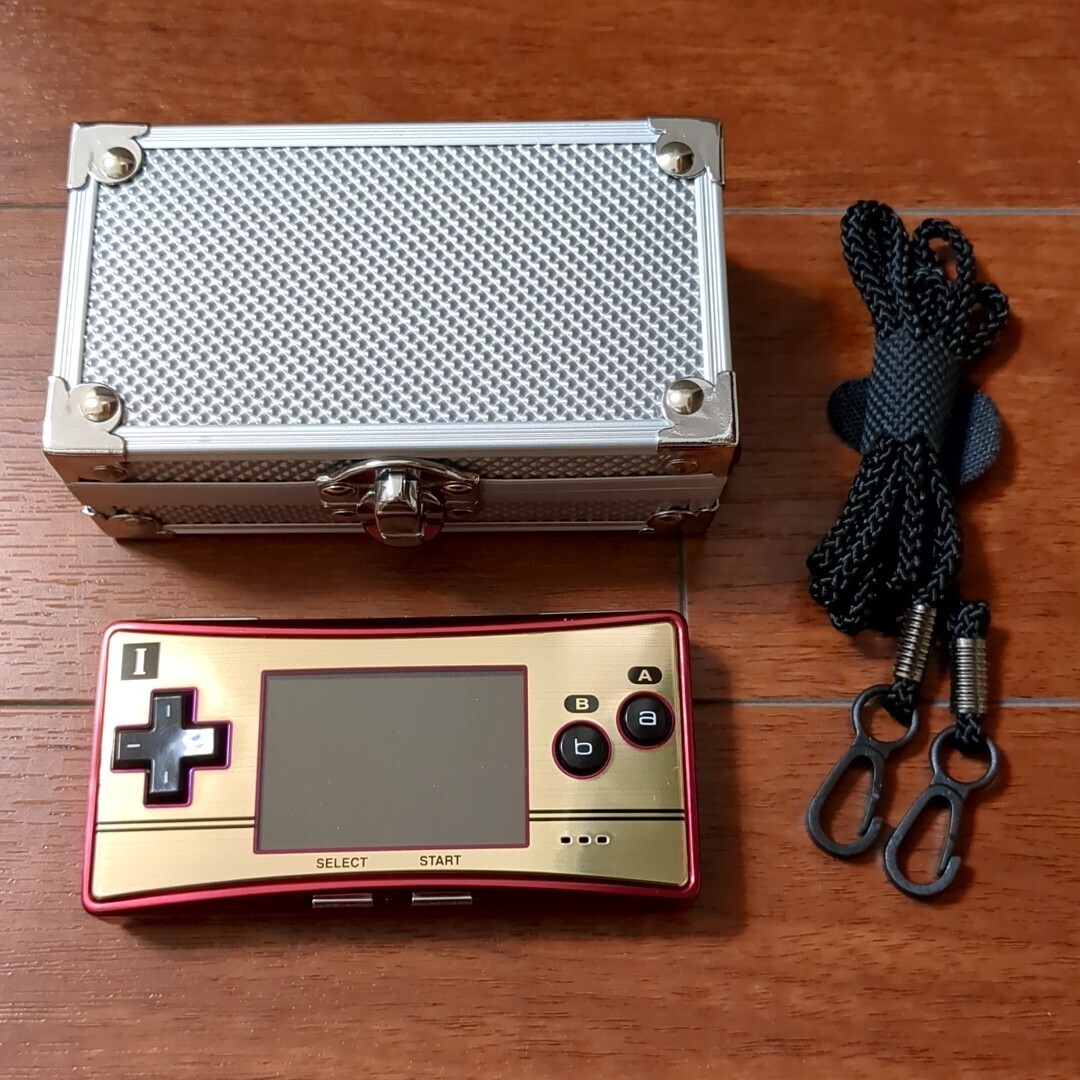  operation verification ending beautiful goods * nintendo Nintendo retro game Game Boy Micro body super Mario 20 anniversary Famicom color aluminium case 