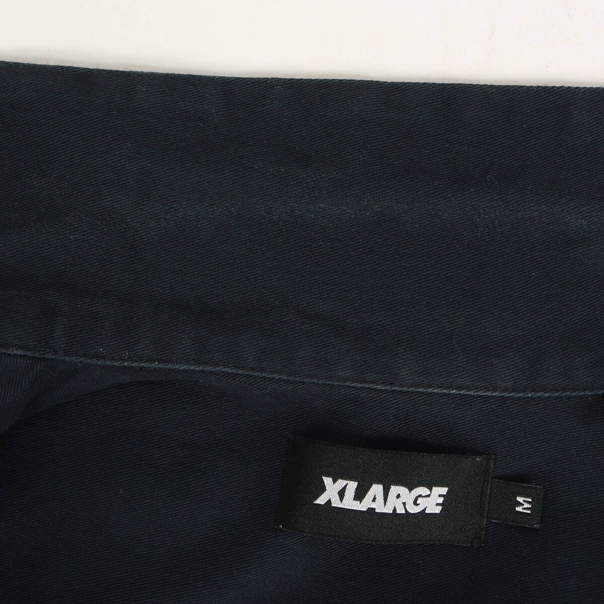 X-LARGE エクストララージ シャツ サイズ:M ゴリラロゴ ワッペン オープンカラー 半袖 ワークシャツ ネイビー トップス カジュアルシャツ_画像7