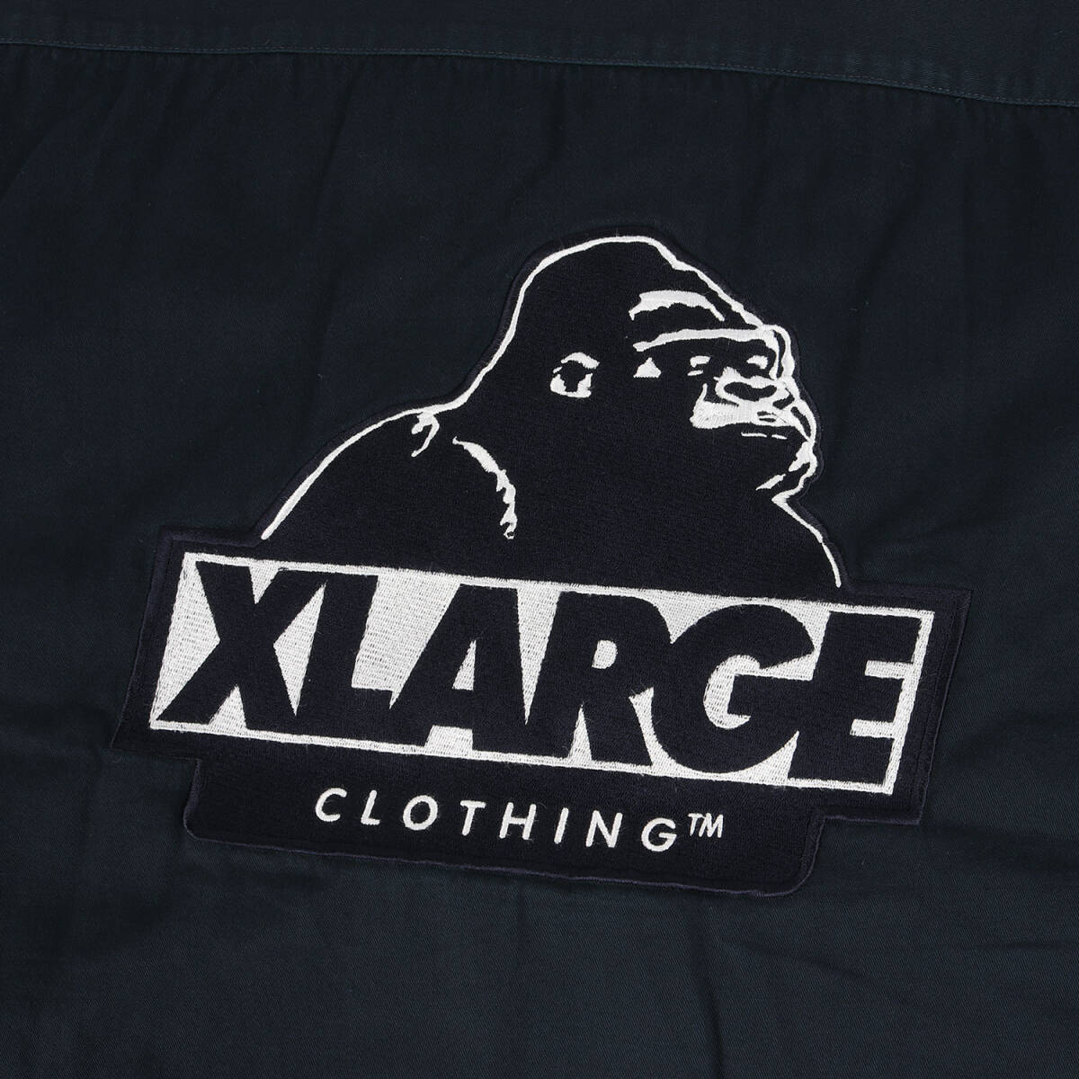 X-LARGE エクストララージ シャツ サイズ:M ゴリラロゴ ワッペン オープンカラー 半袖 ワークシャツ ネイビー トップス カジュアルシャツ_画像5