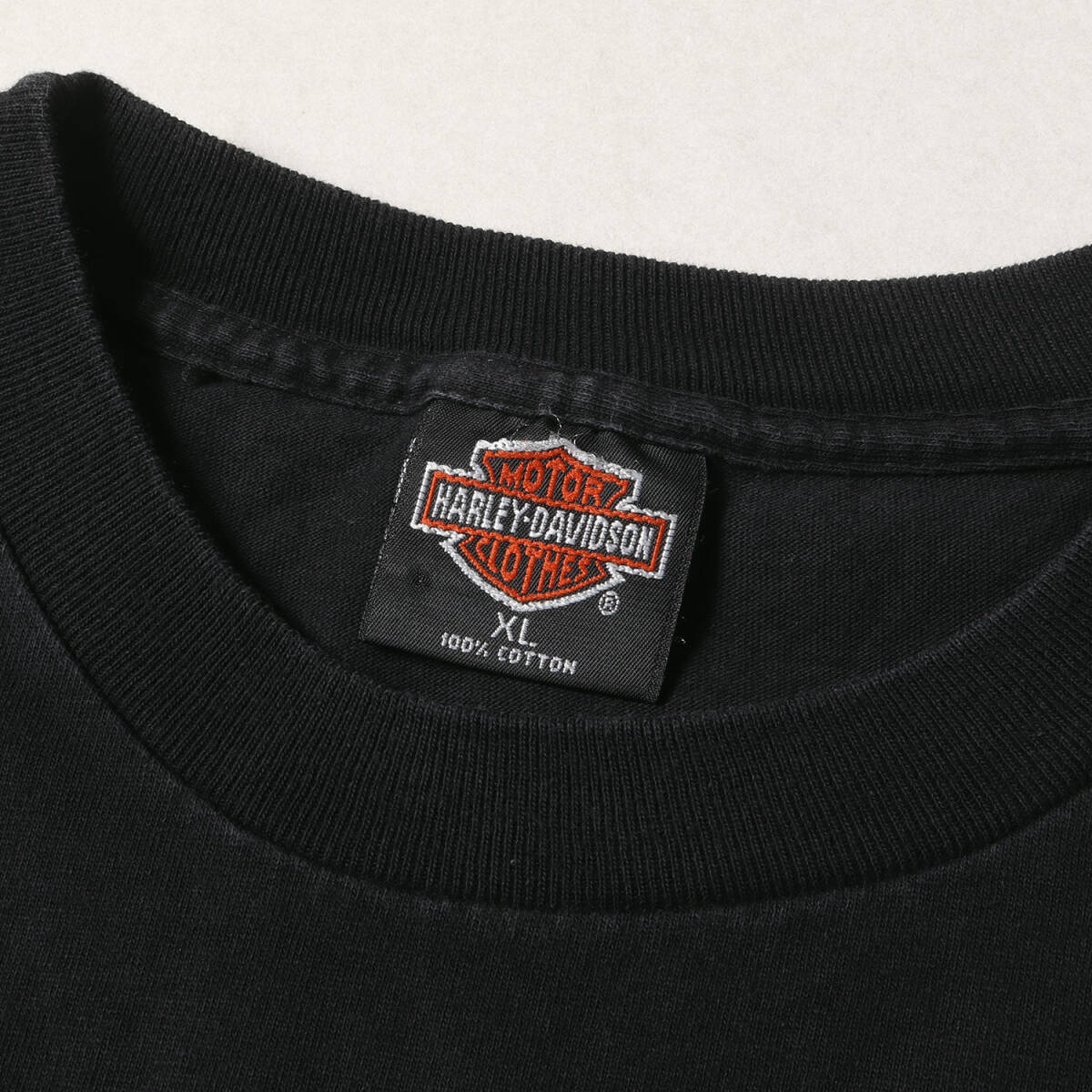 HARLEY-DAVIDSON Tシャツ サイズ:XL 90s HOLOUBEK グラフィック ロングスリーブTシャツ USA製 サンダー ライトニング ブラックの画像3