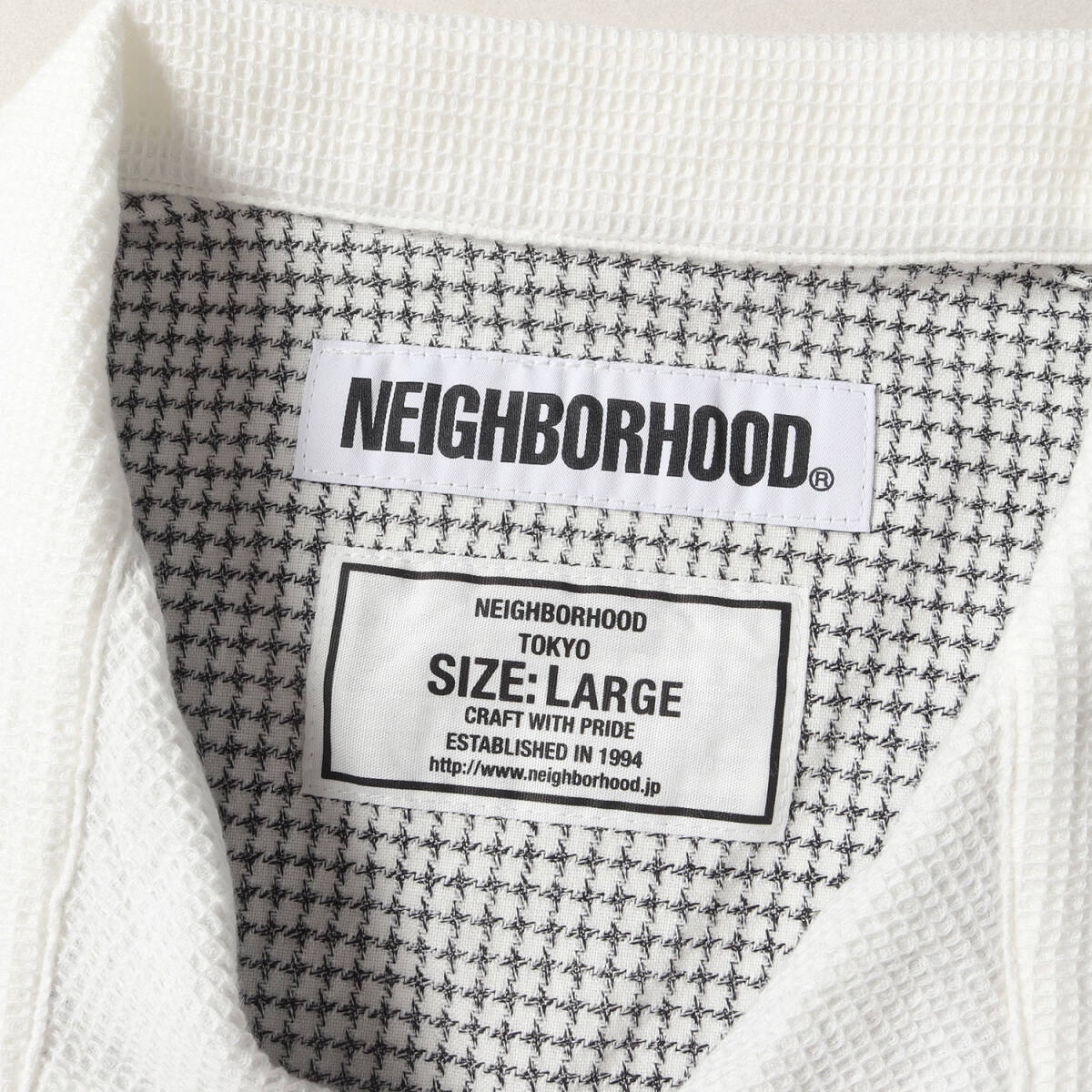  new goods NEIGHBORHOOD Neighborhood shirt size :L 18SS Italian color short sleeves shirt JONH-2 / C-SHIRT. SS white tops 