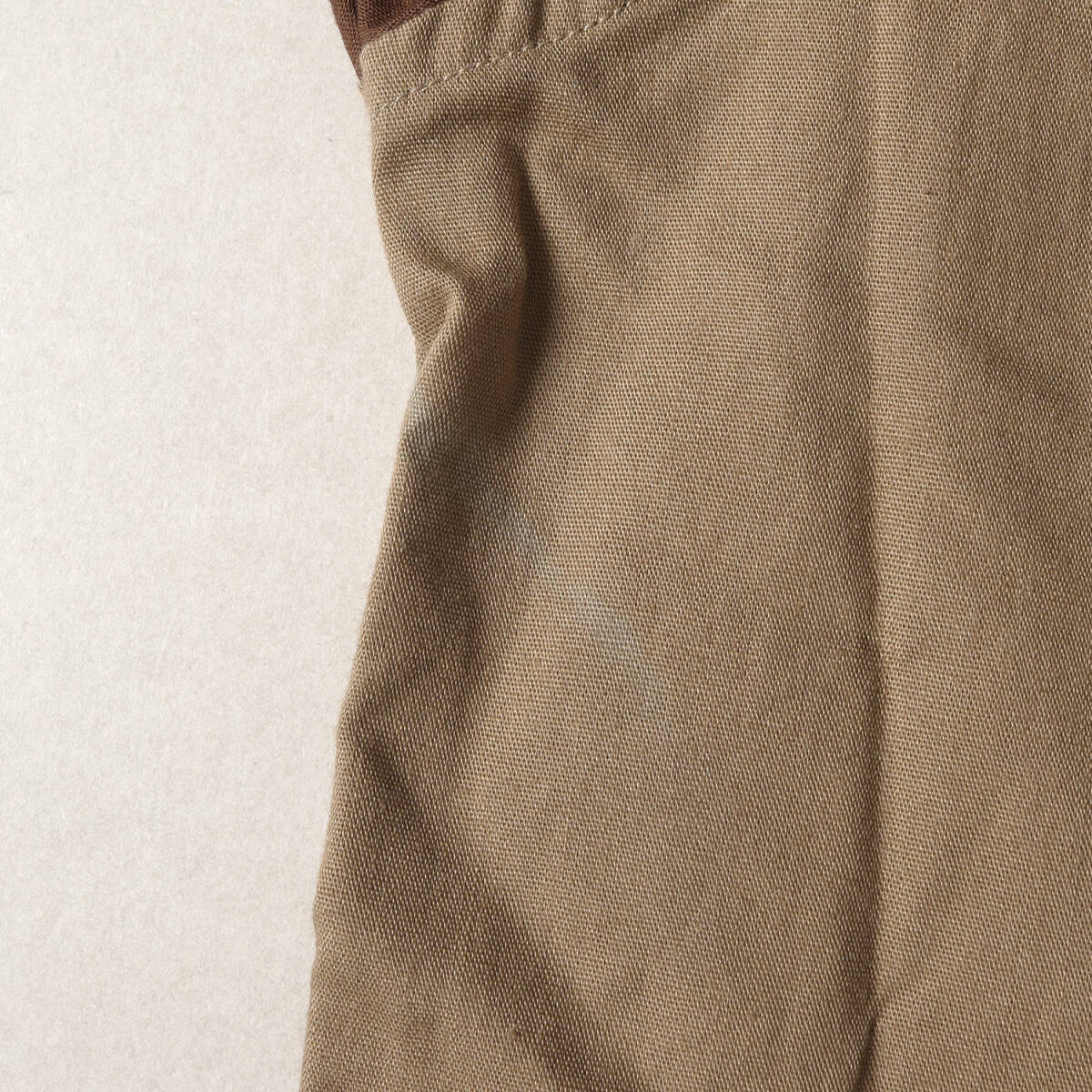 M&M エムアンドエム シャツ サイズ:L 00s 2トーン コットン ワークシャツ ベージュ ブラウン 00年代 トップス カジュアルシャツ 半袖_画像5