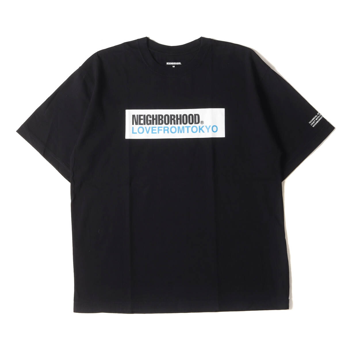 新品 NEIGHBORHOOD ネイバーフッド Tシャツ サイズ:M 23SS ボックスロゴ クルーネック 半袖Tシャツ NH 231 SPOT . TEE SS-2 ブラック_画像1