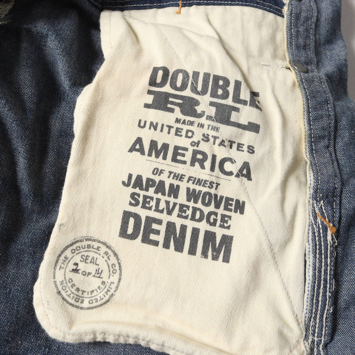 RRL サイズ:XS LIMITED EDITION 世界14本限定 ヴィンテージ加工 デニム オーバーオール JAPAN WOVEN SELVEDGE DENIM HEARTLAND OVERALL_画像4