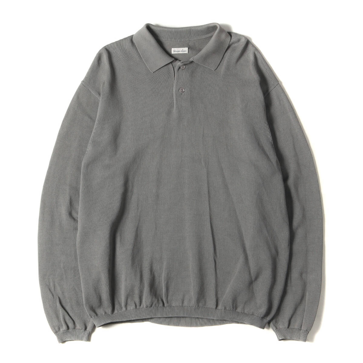 STEVEN ALAN スティーブンアラン ニット サイズ:M 19SS ポロカラー コットン ニット LIGHT GASS CTN LONG SLEEVE POLOSHIRT セーター_画像1