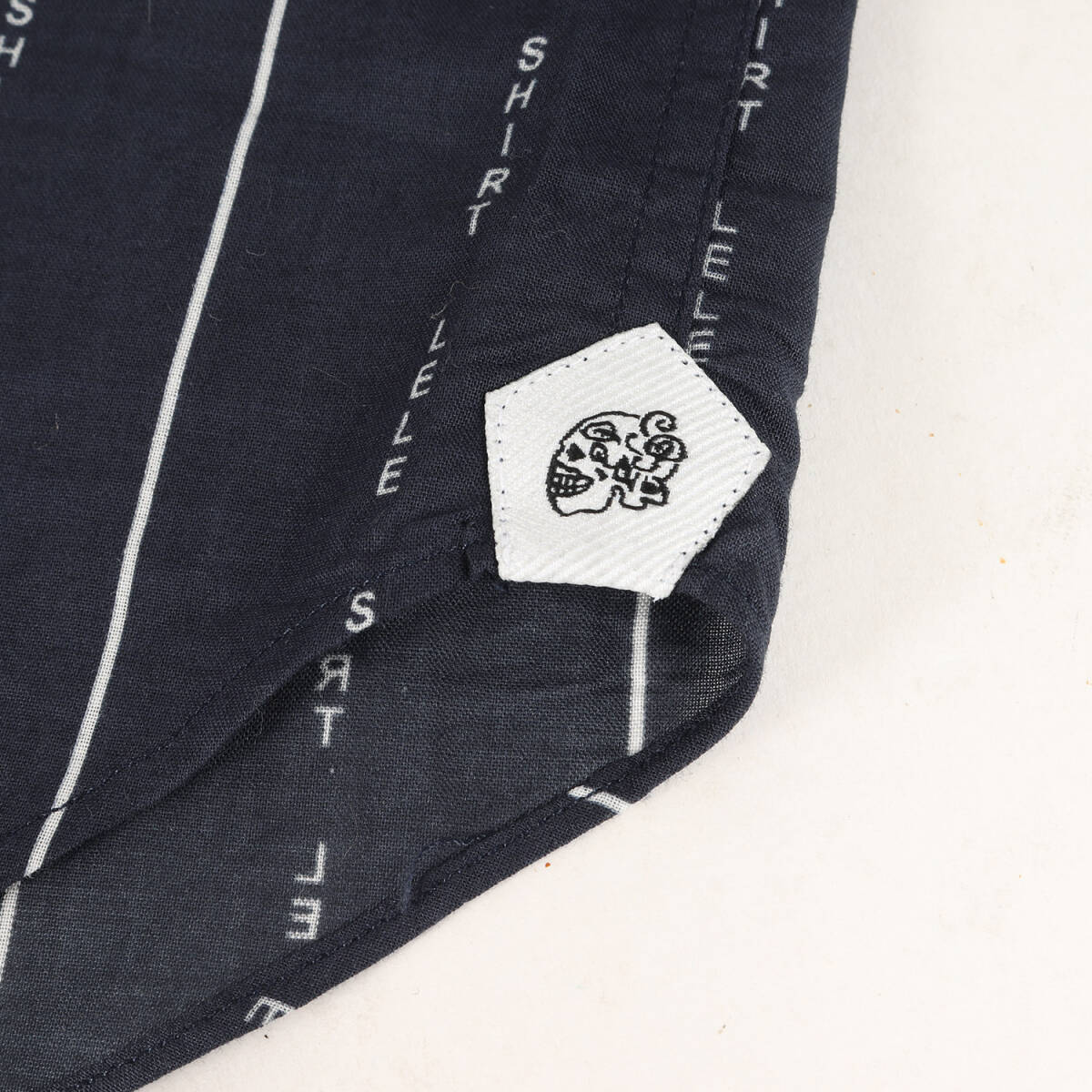 GABRIELE PASINI ガブリエレ・パシーニ シャツ サイズ:39(15 1/2) ロゴ ストライプ ドレスシャツ ネイビー 紺 イタリア製 ブランド_画像4