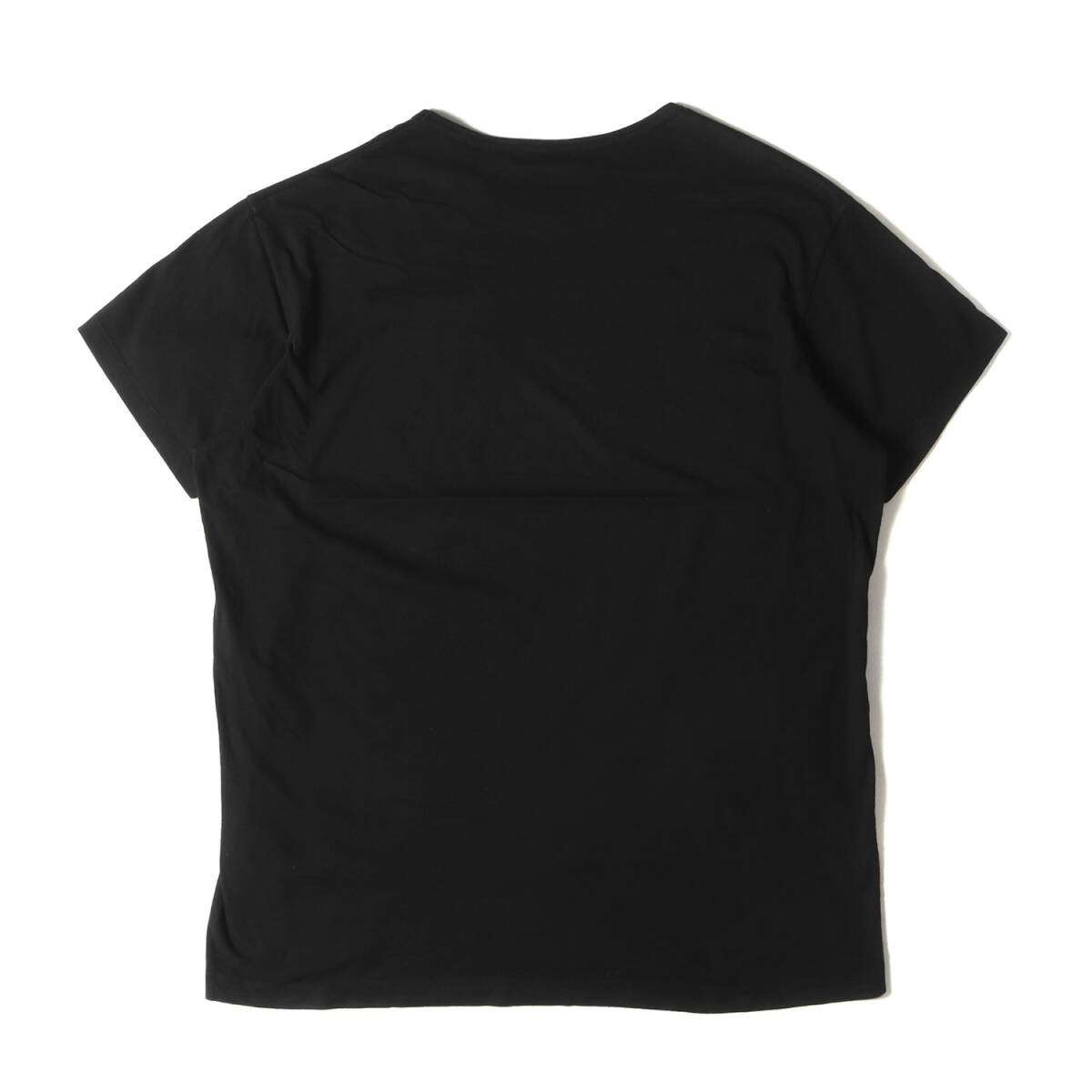 Yohji Yamamoto(Ys) ヨウジヤマモト Tシャツ サイズ:3 18SS グラフィック ロゴ バインダーネック 半袖Tシャツ ブラック 黒 日本製_画像2