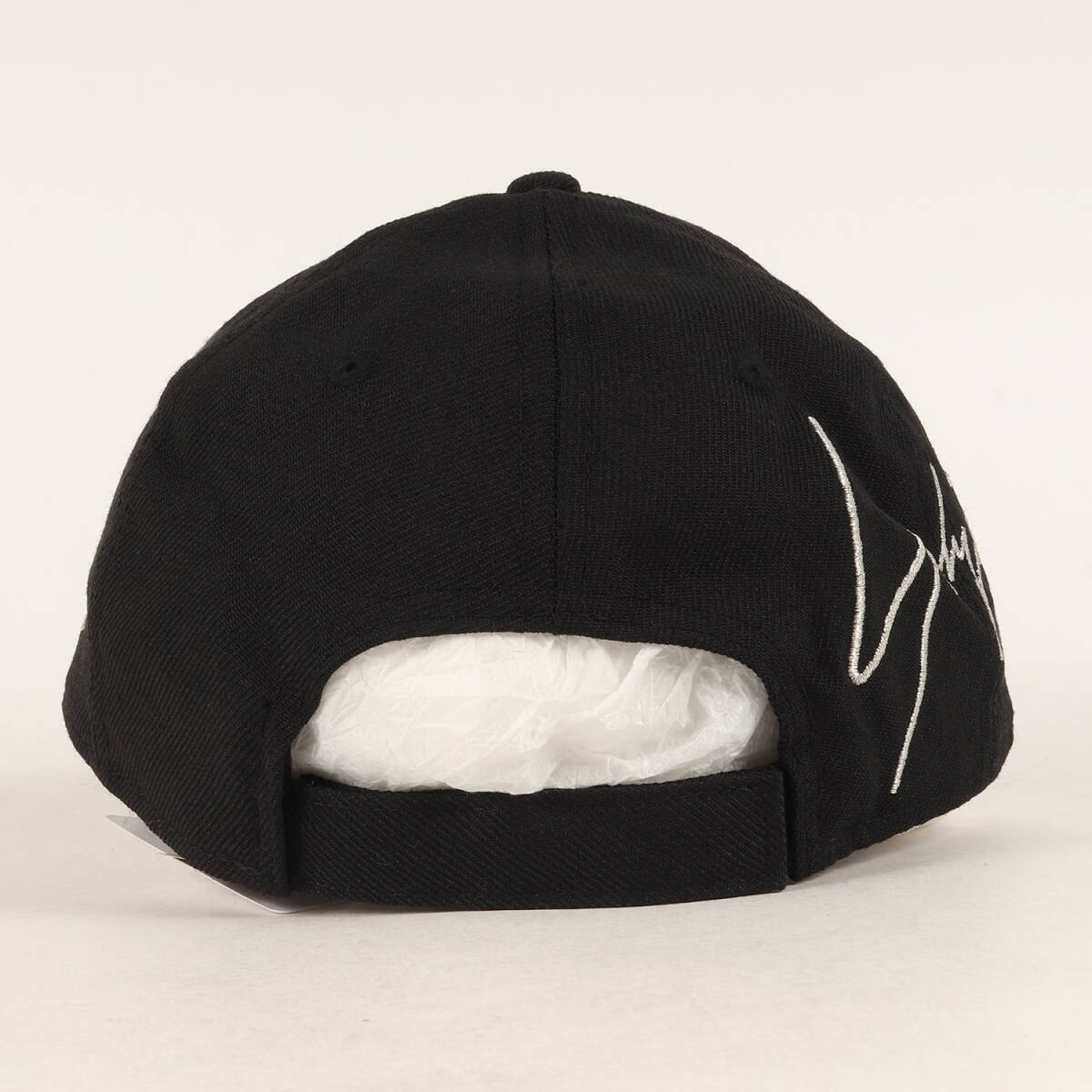 新品 Yohji Yamamoto(Ys) ヨウジヤマモト キャップ 20SS NEW ERA シグネチャーロゴ ライトサイド 刺繍 ウールキャップ 9FORTY ブラック_画像4