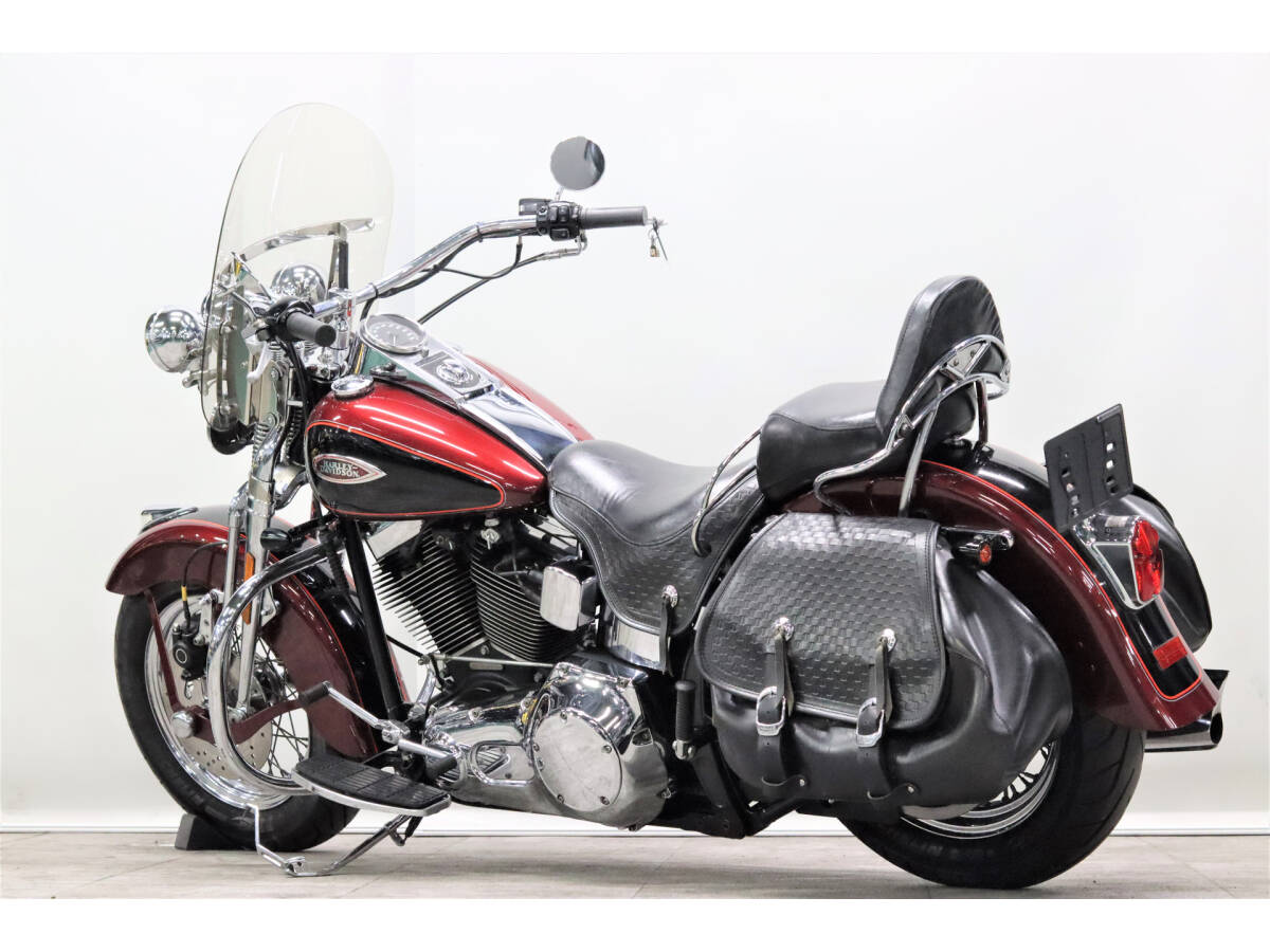 ハーレー ＦＬＳＴＳ 2001y TC88B 1450cc キャブ車 純正スプリンガーフォーク HI-4TCファイヤーボール ビーチバー_画像2