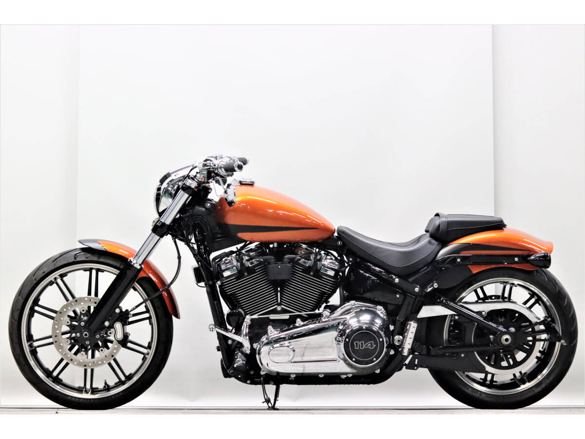 ハーレーＦＸＢＲＳ 2019y M8 1868cc 11721km プルバッグドラッグバー サイドナンバー Thunderbike ヘッドライトキャップ ETC_画像4