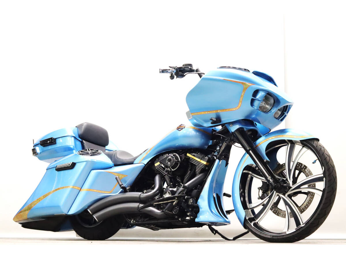 ハーレーＦＬＴＲＸＳロードＧスペシャル 2015y 26インチバガーカスタム 1690cc SPEEDbyDesignバガーキット エアサス PYモンキーバー_画像3