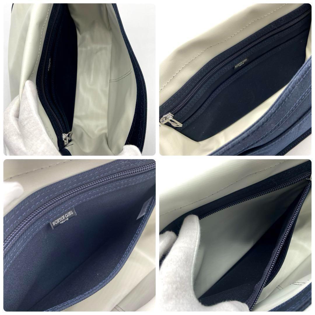 【未使用】PORTER　GIRL　NAKED　SHOULDER　BAG　ポーターガール　ネイキッド　ショルダーバッグ　斜め掛け　キャンバス　ネイビー　NAVY_画像8