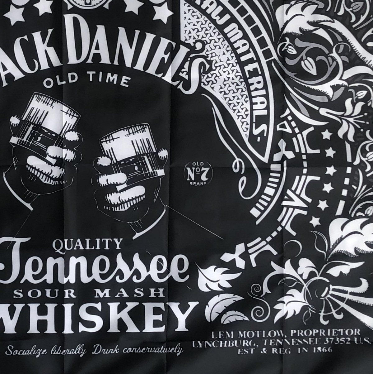 ★室内装飾仕様★ J0R JACK DANIEL’S ジャックダニエル旗 インテリア ガレージ雑貨 アメリカ雑貨 パブグッズ バー フラッグ アンティークの画像10