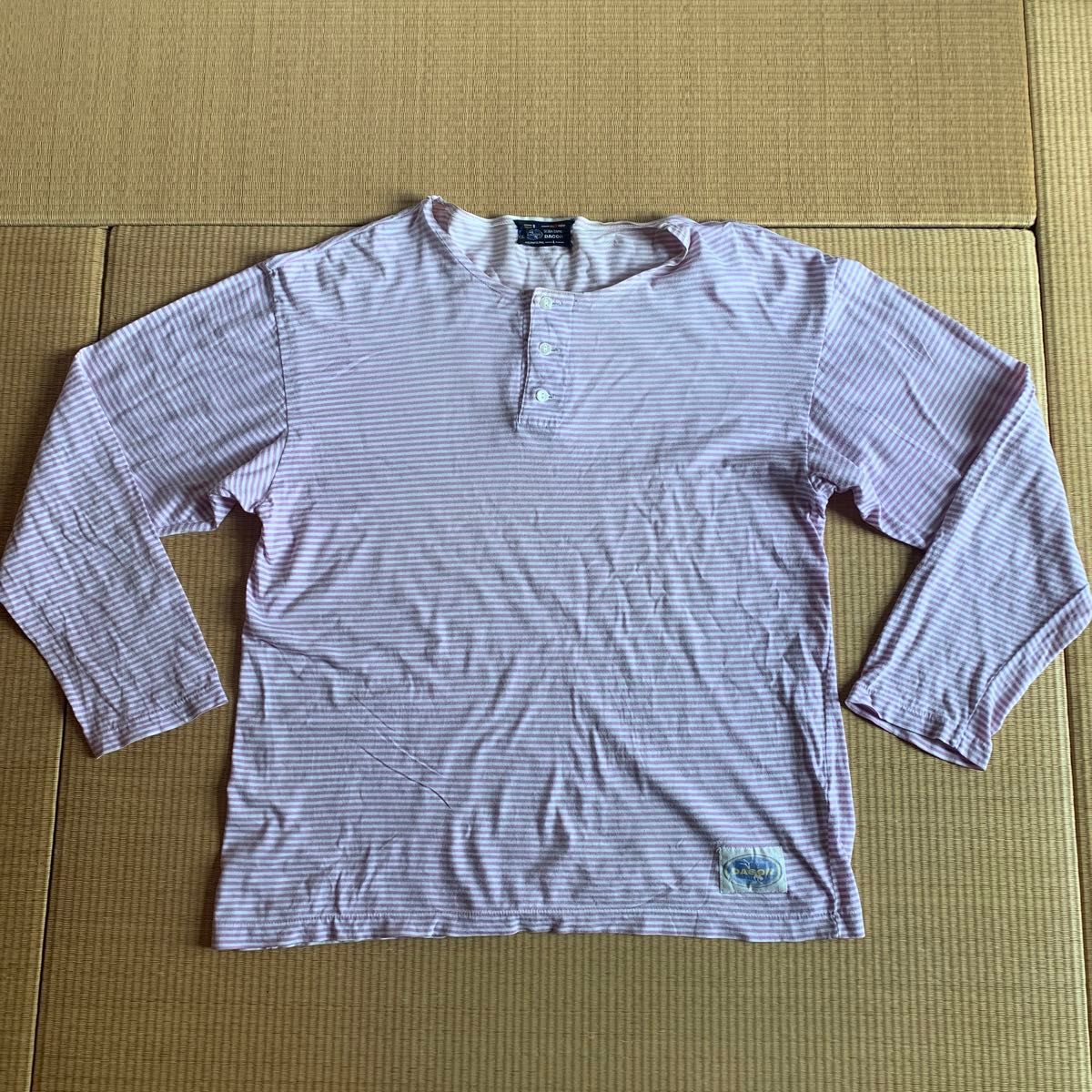 DACOR ボーダー パープル × ホワイト 長袖 Tシャツ