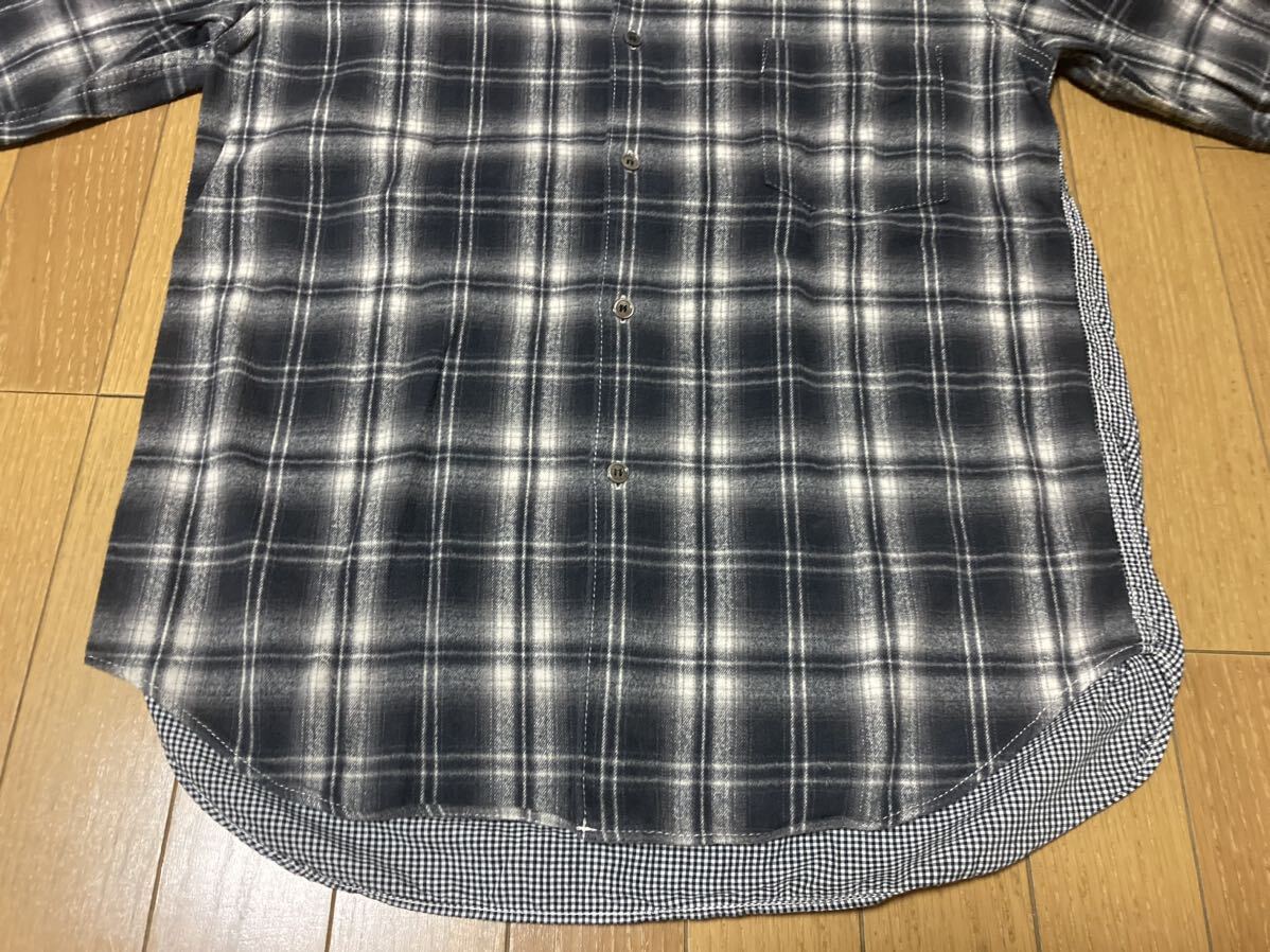 COMME des GARCONS HOMME 切り替え シャツ M チェック COMME des GARCONS HOMME 切り替え シャツ M チェック