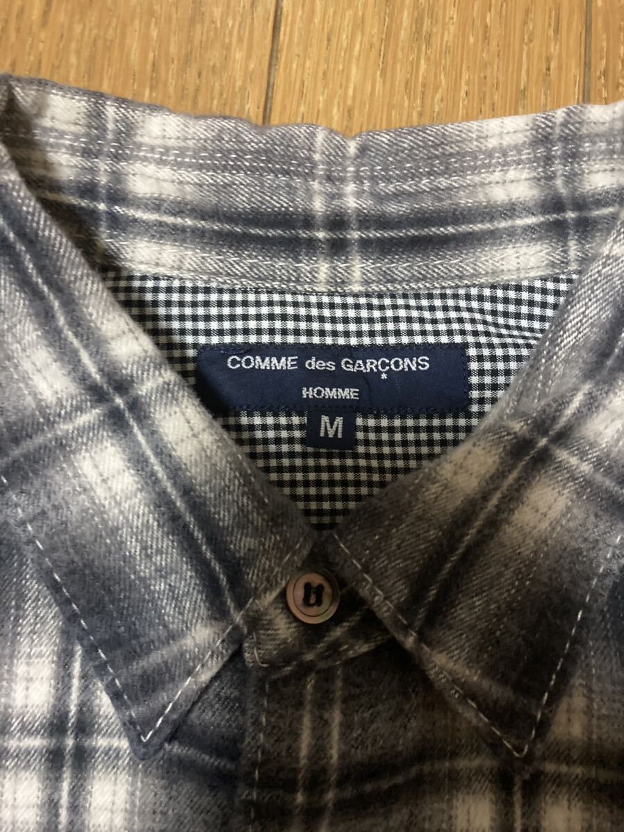 COMME des GARCONS HOMME 切り替え シャツ M チェック COMME des GARCONS HOMME 切り替え シャツ M チェック