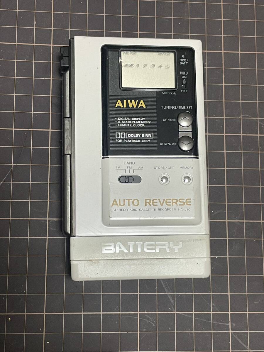 AIWA HS-J20 アイワ AUTO REVERSE カセットプレーヤー カセットボーイ◆ジャンク品の画像1