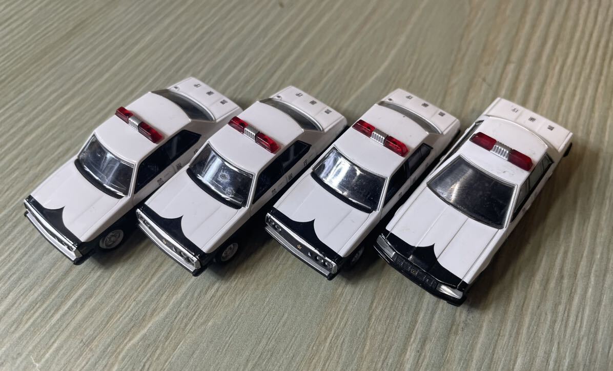  rare! Tommy Tec car collection 80 car kore80 Skyline patrol car 4 pcs. set geo llama railroad model KATO Tomica TLV old car Seibu police 