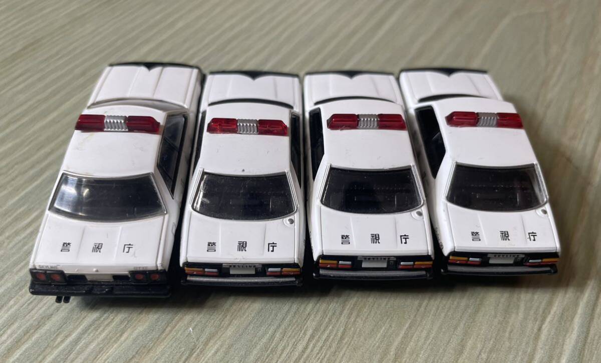  rare! Tommy Tec car collection 80 car kore80 Skyline patrol car 4 pcs. set geo llama railroad model KATO Tomica TLV old car Seibu police 