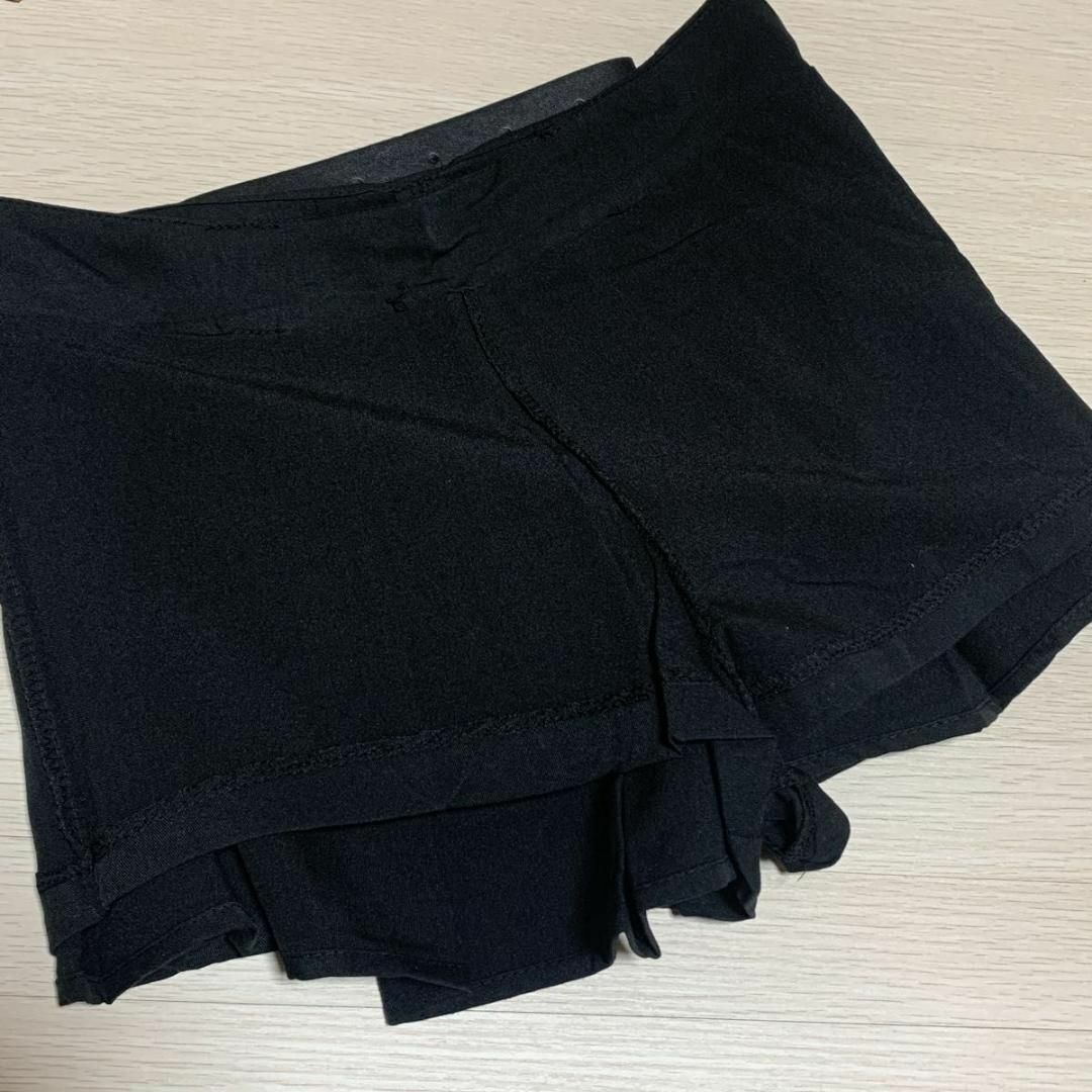 M черный чёрный плиссировать мини-юбка мини-юбка ремень женский внутренний брюки юбка в складку 