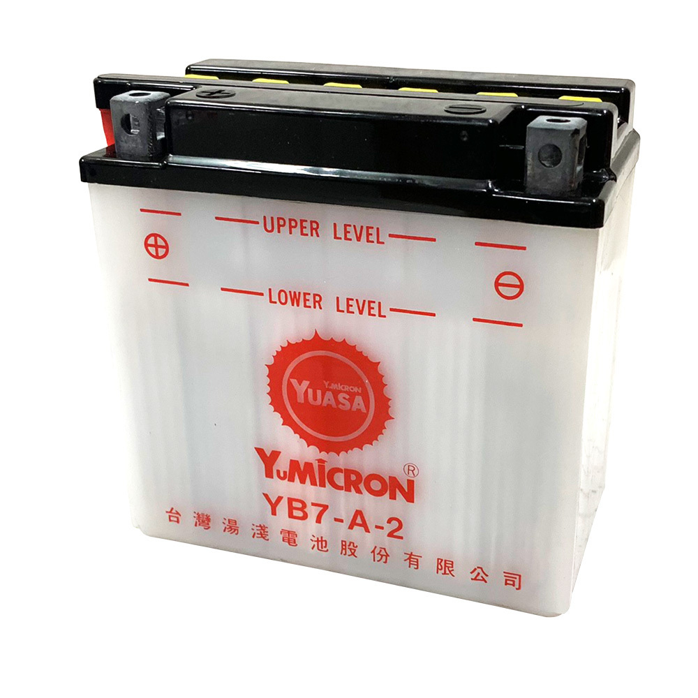 台湾 ユアサ YUASA YB7-A-2 開放型バイクバッテリー 互換 YB7-A 12N7-4A GM7Z-4A FB7-A 専用液付 GT380 GN125 GS125の画像2