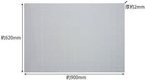 角利(KAKURI) カッターマット A1サイズ 620x900x2mm 大判 三層構造 両面使用可能 ブラック/ライトグレー 1_画像5