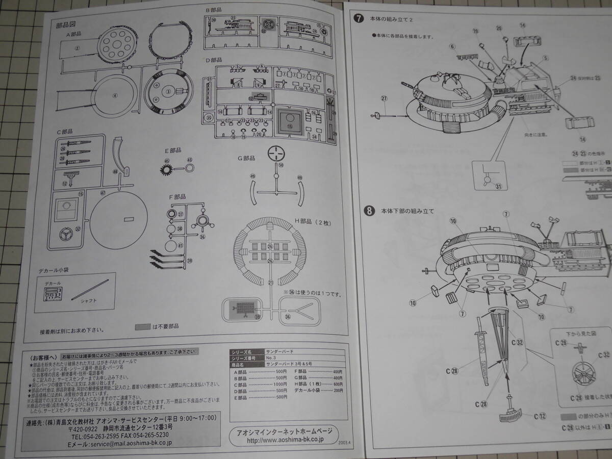 アオシマ　　　　　サンダーバード　3号＆5号_画像3