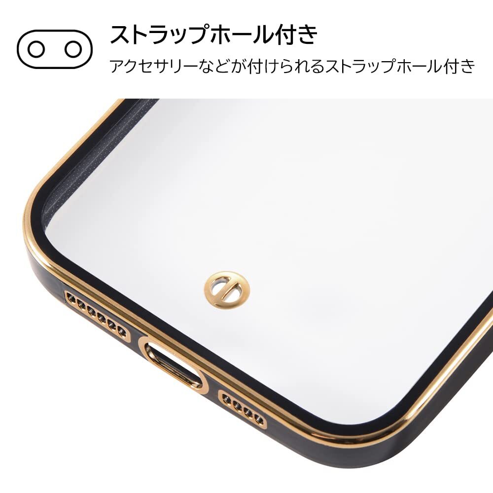 【数量限定】透明 クリア ゴールド x ネイビー Cleour メタリック ケース ケース ソフト TPU Plus 14 iPh