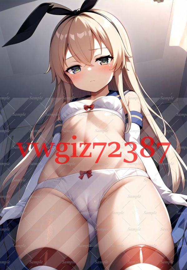 AN-2872 2G 島風 艦これ 艦隊これくしょん 同人 A4サイズ ポスター アニメ 高品質 anime 美少女 制服 イラストアートポスター_画像1