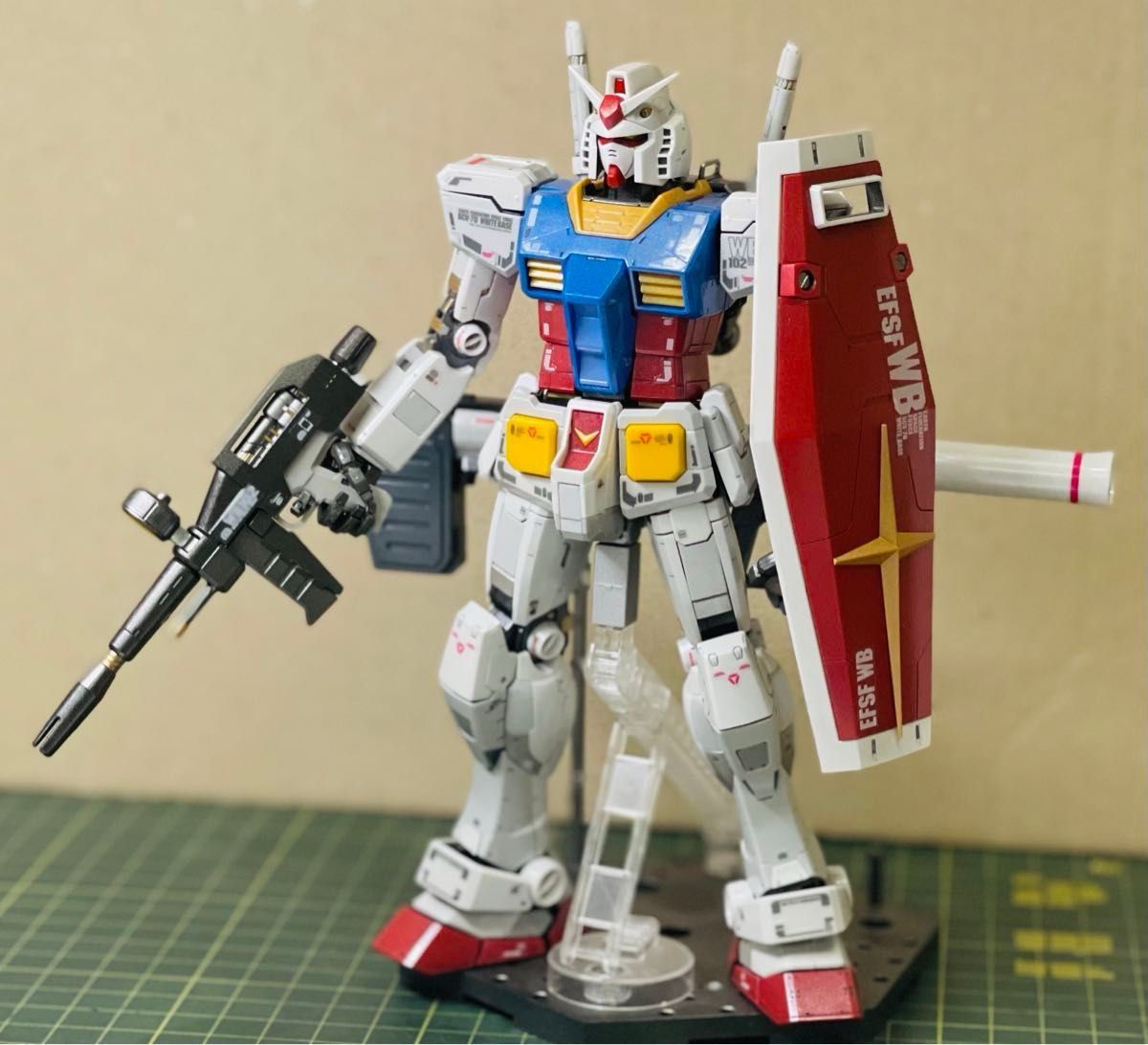 MG1/100RX-78-2ガンダムVer. 3.0全塗装　ガンプラ全塗装　ガンプラ塗装済み　ガンプラ完成品