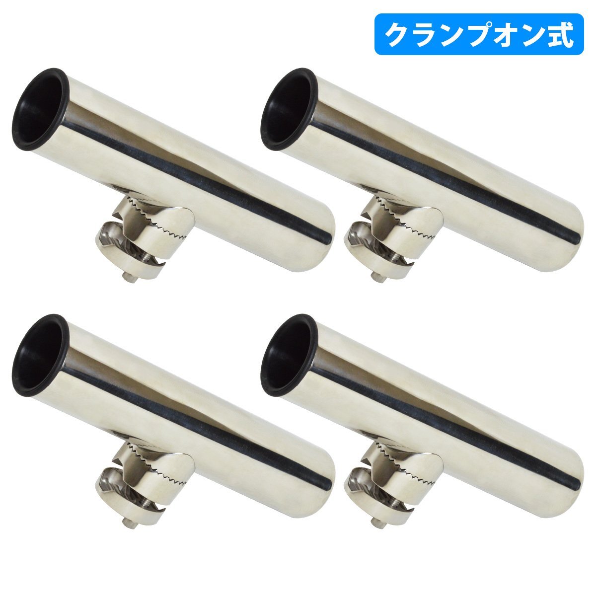 [ free shipping ]4 piece set [ clamp on ] made of stainless steel rod holder angle adjustment possibility boat boat fishing holder rod put sea river fishing 