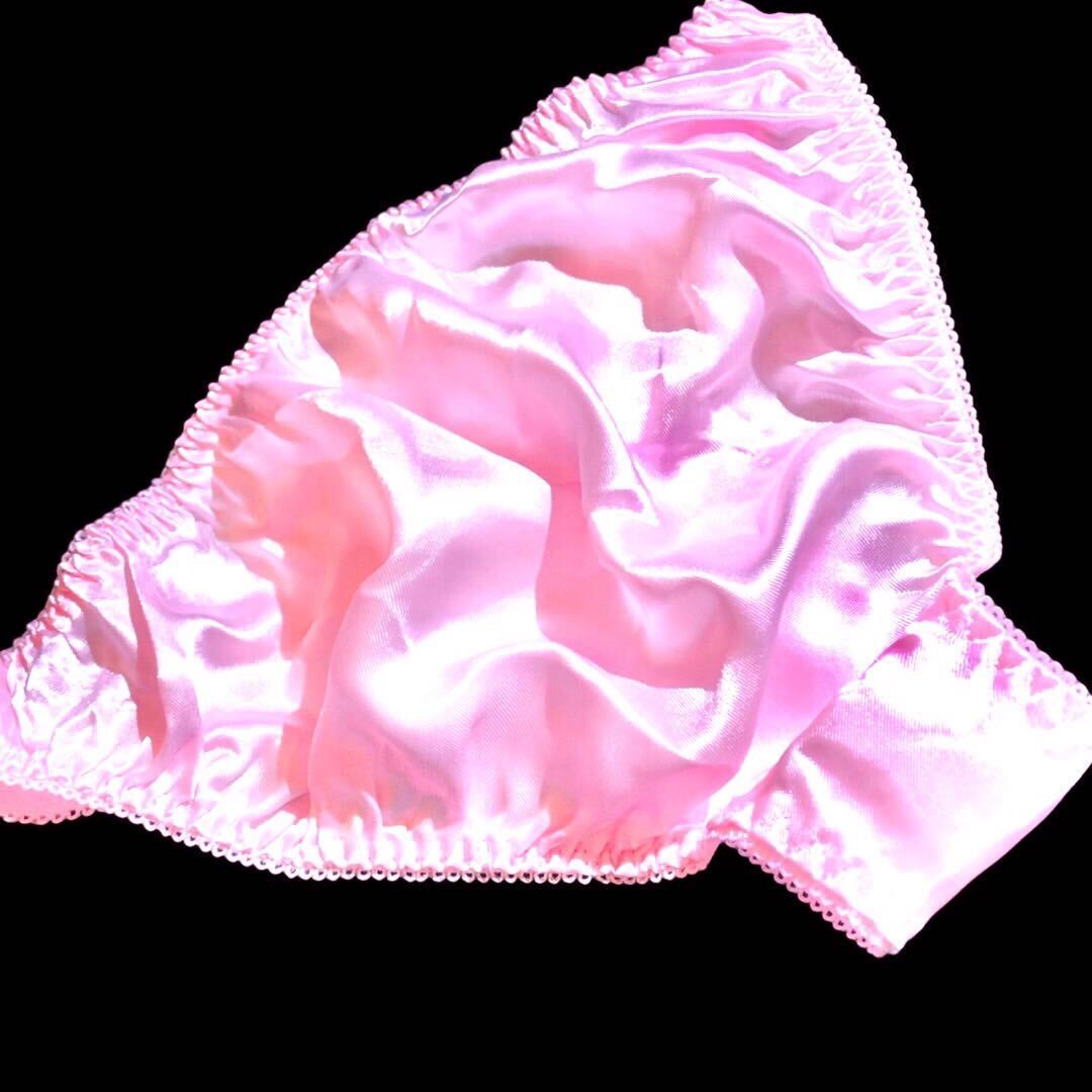 超ピカピカ　サテン　つるつる　ショーツ　Ｍサイズ　新品　未使用　パンティ　ピンク　フリーサイズ　エメフィール系　ピーチジョン系