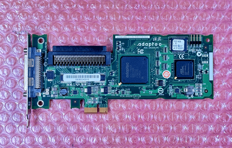 未使用品 複数あり Adaptec ASC-29320LPE FSC RoHS PCIe U320 SCSIカード 即決 5-9-2_画像1