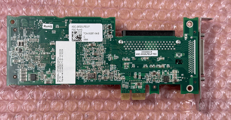 未使用品 複数あり Adaptec ASC-29320LPE FSC RoHS PCIe U320 SCSIカード 即決 5-9-1の画像3