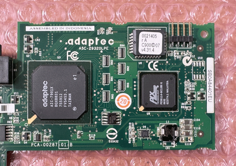 未使用品 複数あり Adaptec ASC-29320LPE FSC RoHS PCIe U320 SCSIカード 即決 5-9-1の画像2