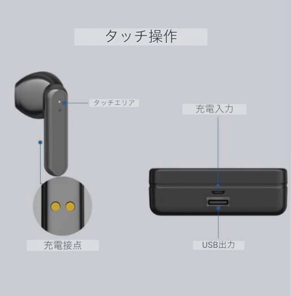 Bluetoothスポーツイヤホン充電ボックス付き