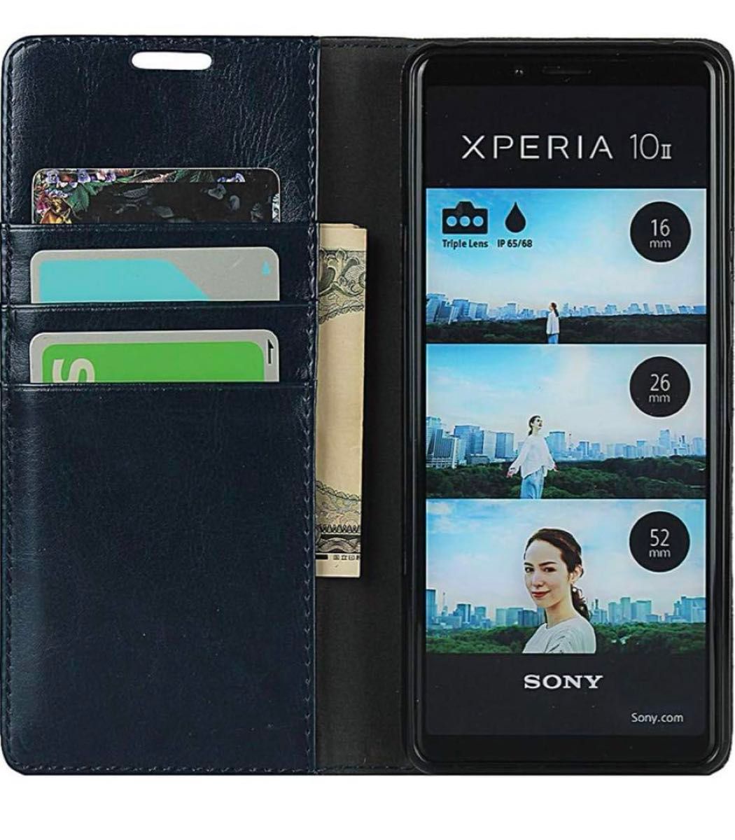 残り1点★Xperia10スマホケース アクセサリー手帳 本革 収納 カード Xperia 10 II SO-41A SOV43 