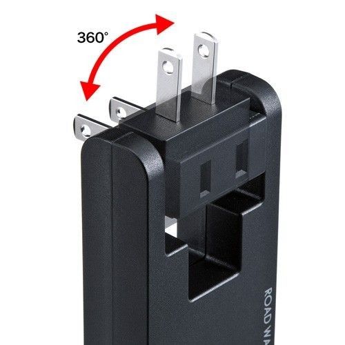 【未使用品】スイングUSB充電タップ ブラック USB-Ax2ポート 2アンペア