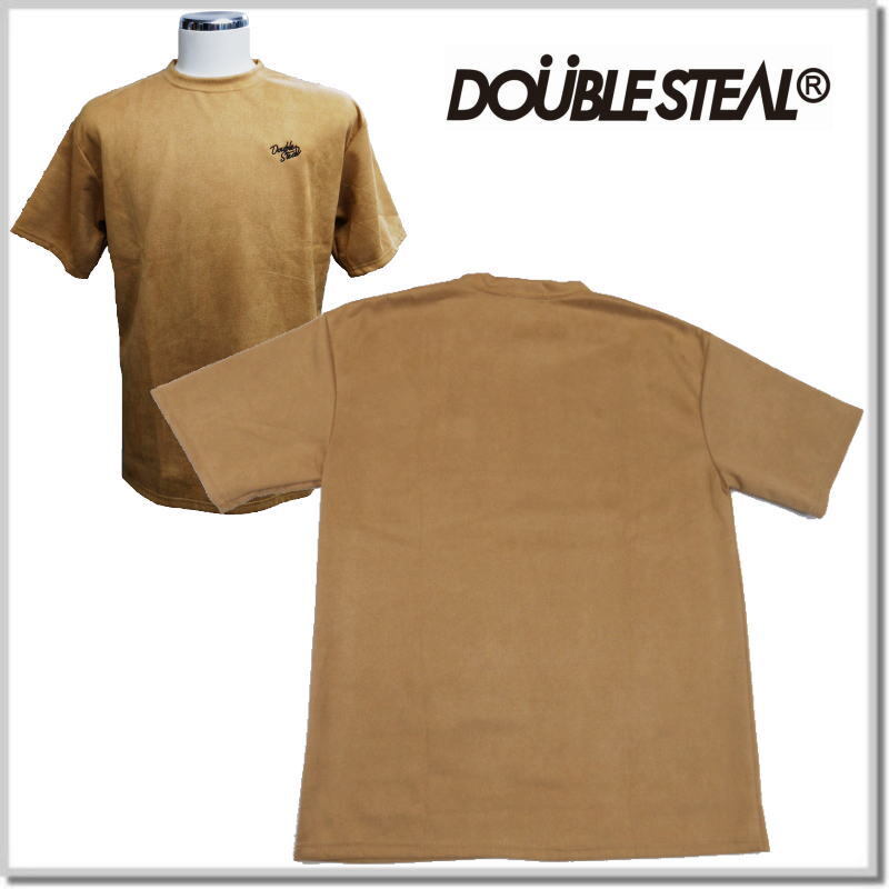 ダブルスティール DOUBLE STEAL ライトスエード Tシャツ 942-12016-43(CAMEL)-M 半袖Tシャツ カットソー_画像6