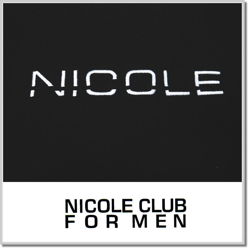 ニコルクラブフォーメン NICOLE CLUB FOR MEN ロゴ刺繍半袖Ｔシャツ 4264-9004-49(BLACK)-48(L) カットソー_画像3